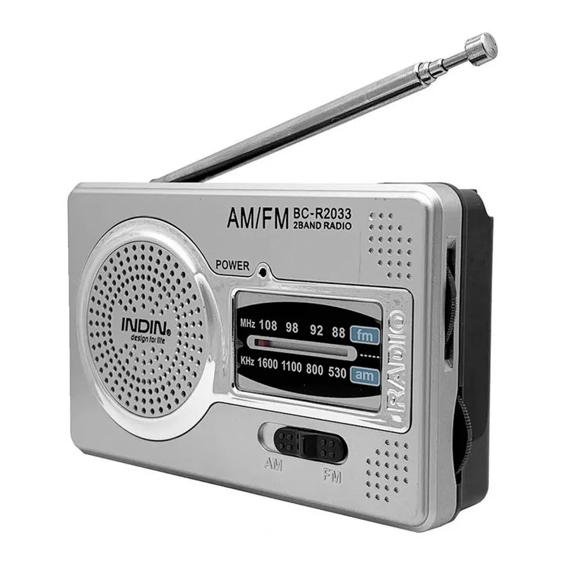 BC-R2033 AM FM Radio Telescopische Antenne Volledige Band Draagbare Radio-Ontvanger Retro FM Wereld Zakradio Speler (op batterijen)
