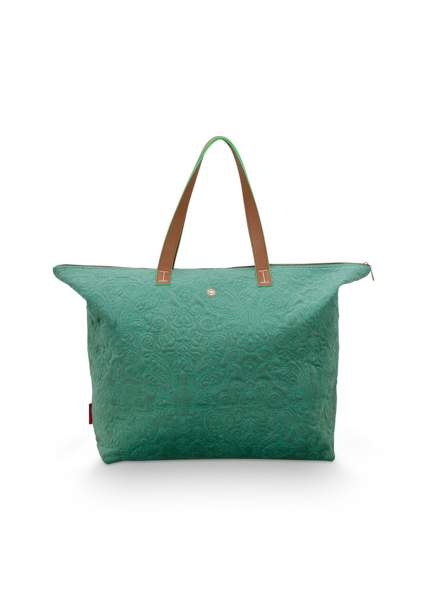 Tote Bag Velvet Quiltey Days Green 66x20x44cm