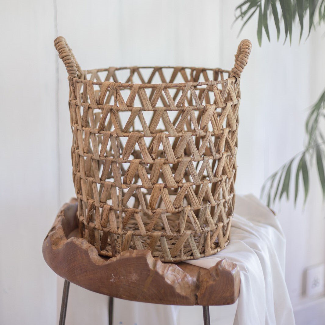 Laundry basket | Plant basket | Storage basket NAILAKA made of water hyacinth (3 sizes)