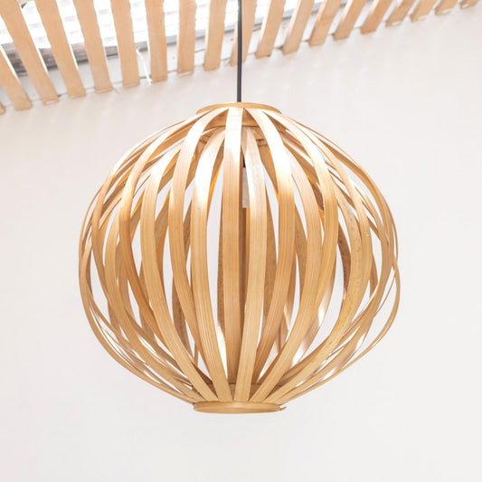 Bamboelamp Natuurlijke lampenkap UBUD Bolvormige plafondlamp Hanglamp gemaakt van natuurlijke vezels