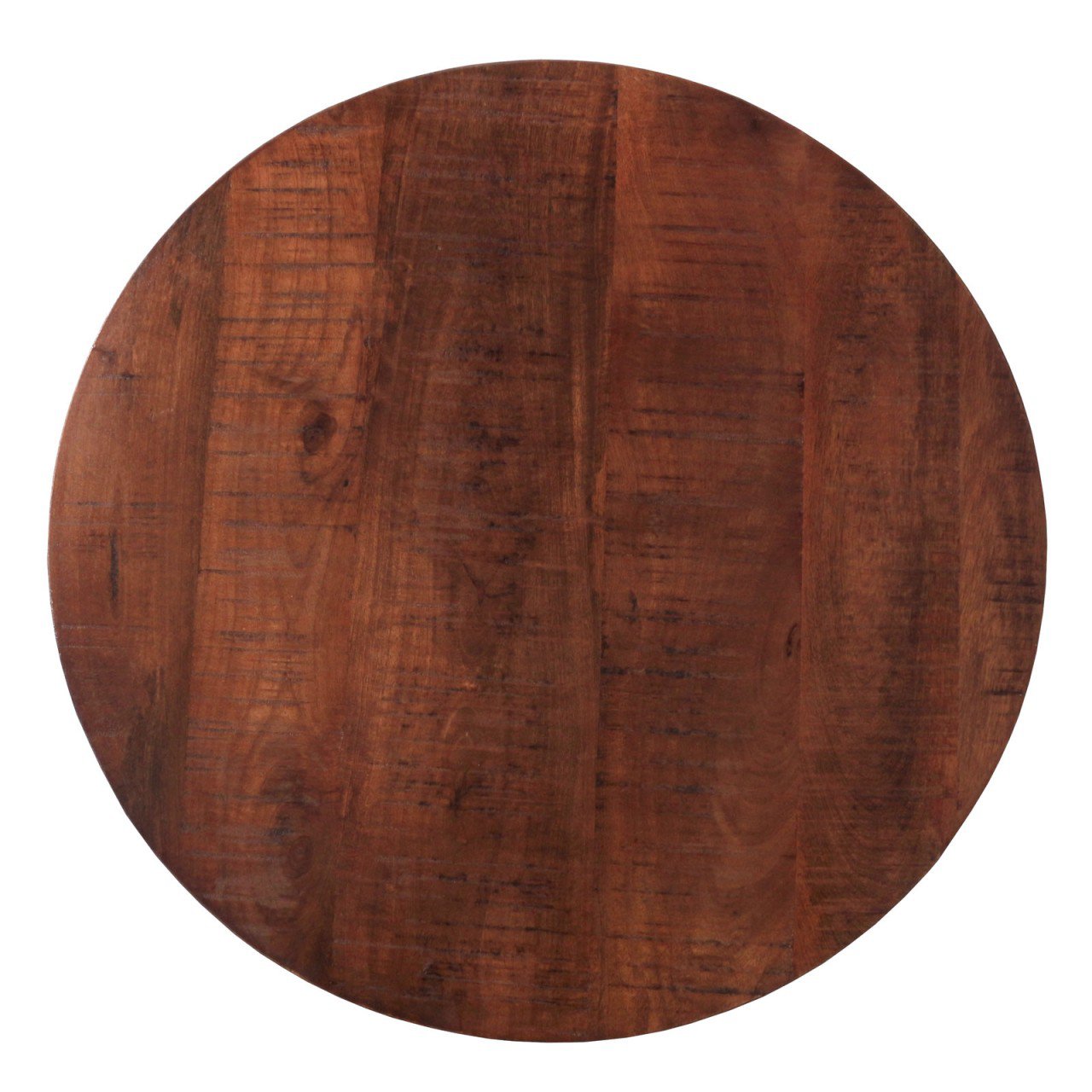 Salontafel duurzaam rond ø 75 cm woonkamertafel massief hout London metalen rooster metalen frame