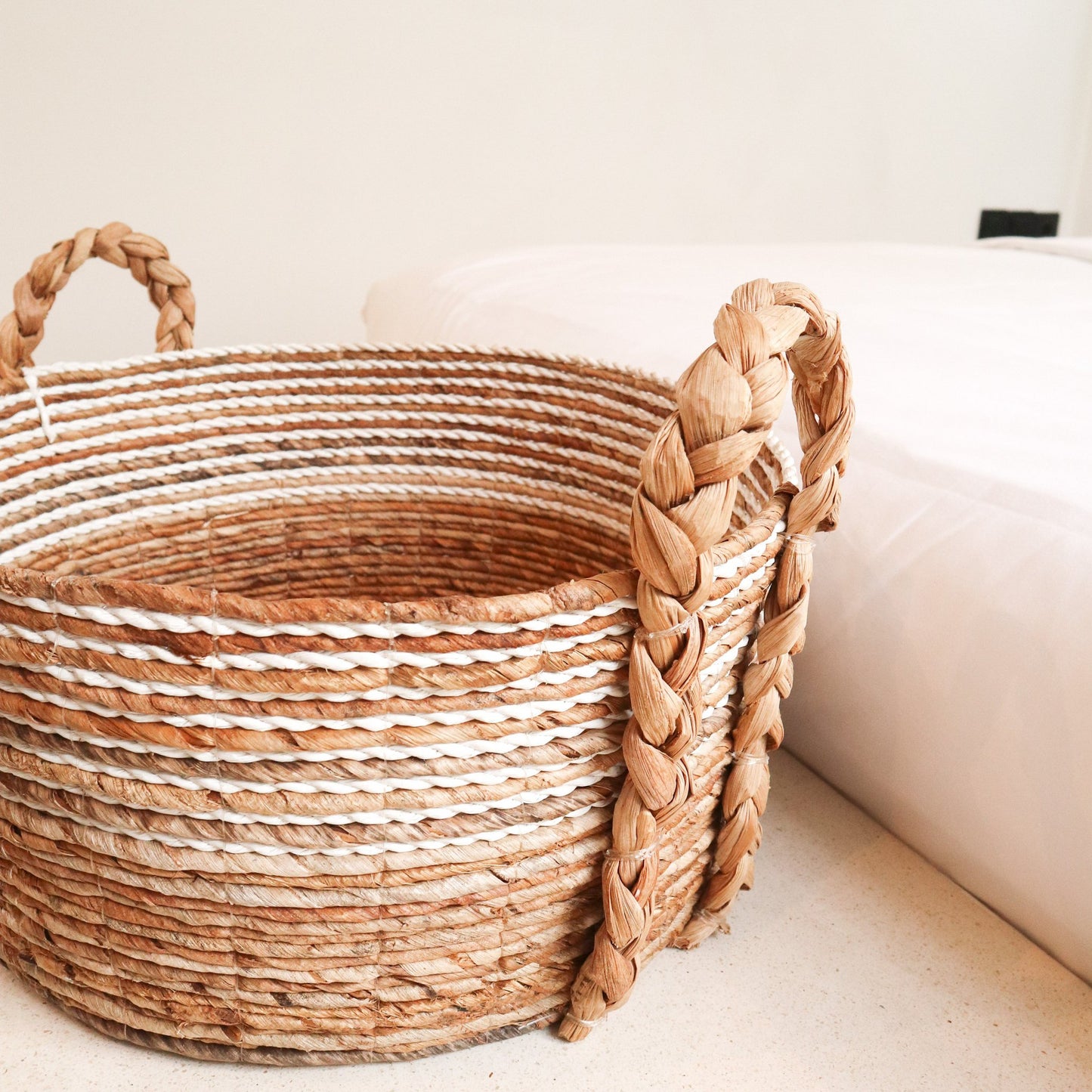 Laundry Basket Woven Storage Basket KURMA made from Banana Fiber (3 sizes)