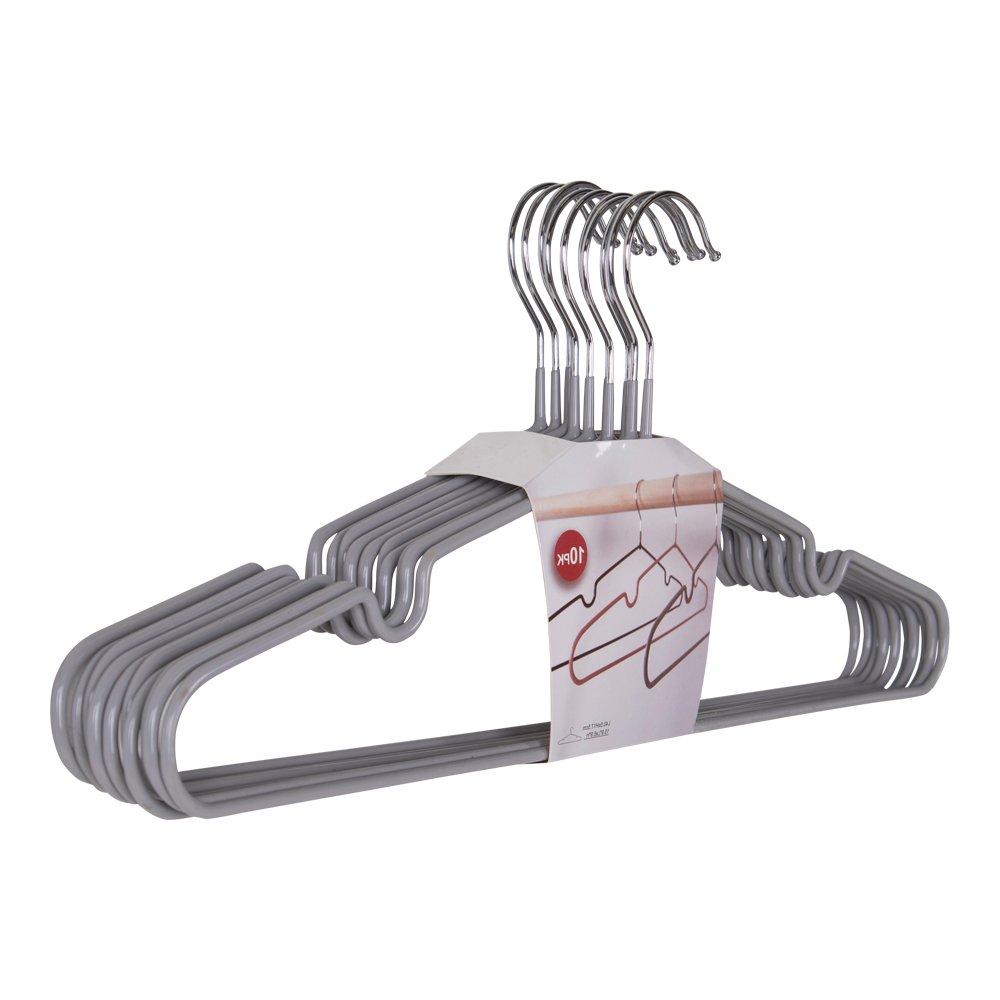 Massa Hangers - Metalen hangers met grijze coating S/10