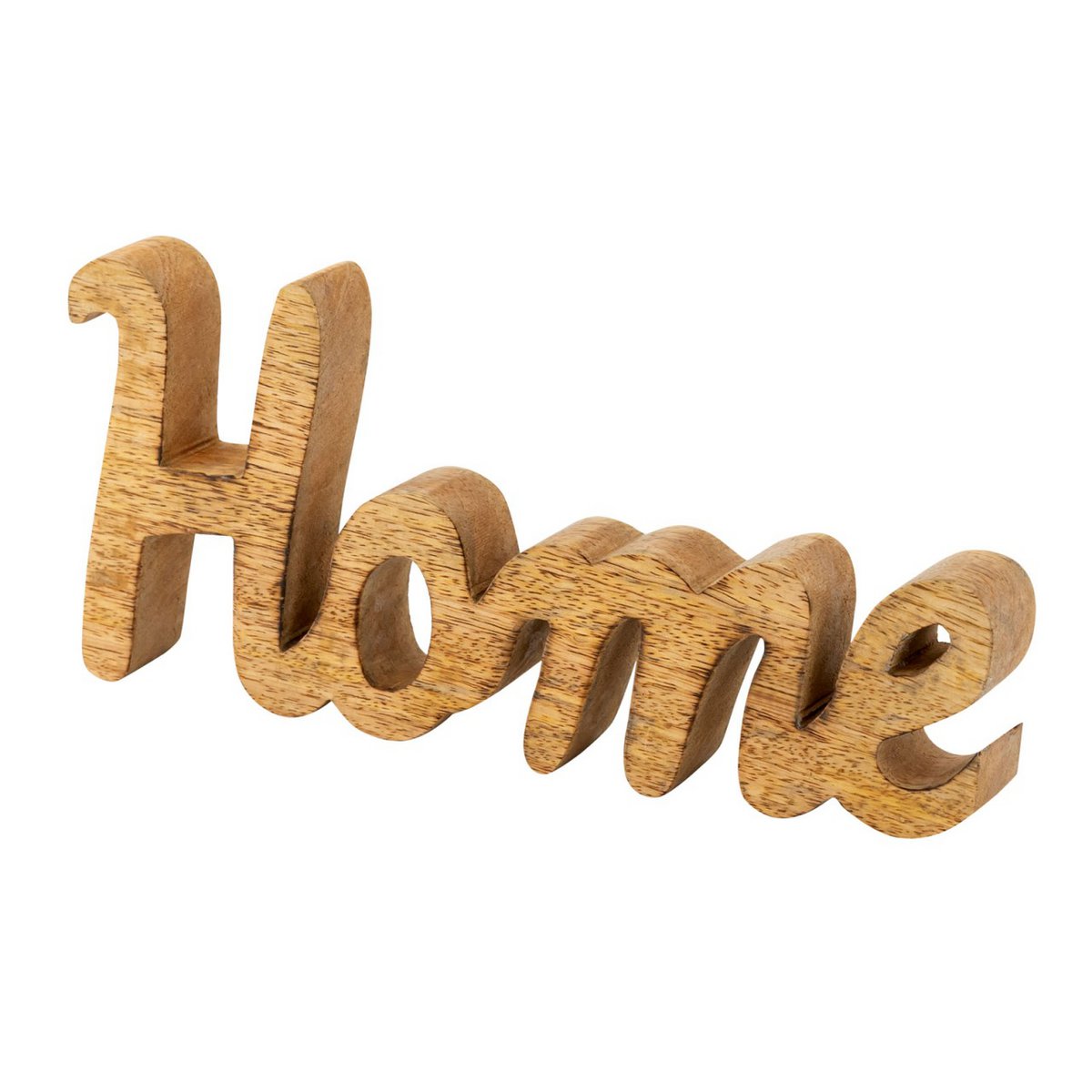 Houten figuurbelettering Home B28x12cm decoratieve letters massief mangohout