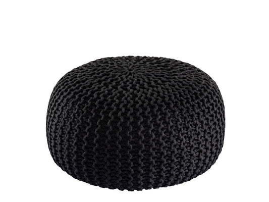 Pouf PREMIUM ø45cm stool knitted ottoman indoor patio swimming pool garden durable